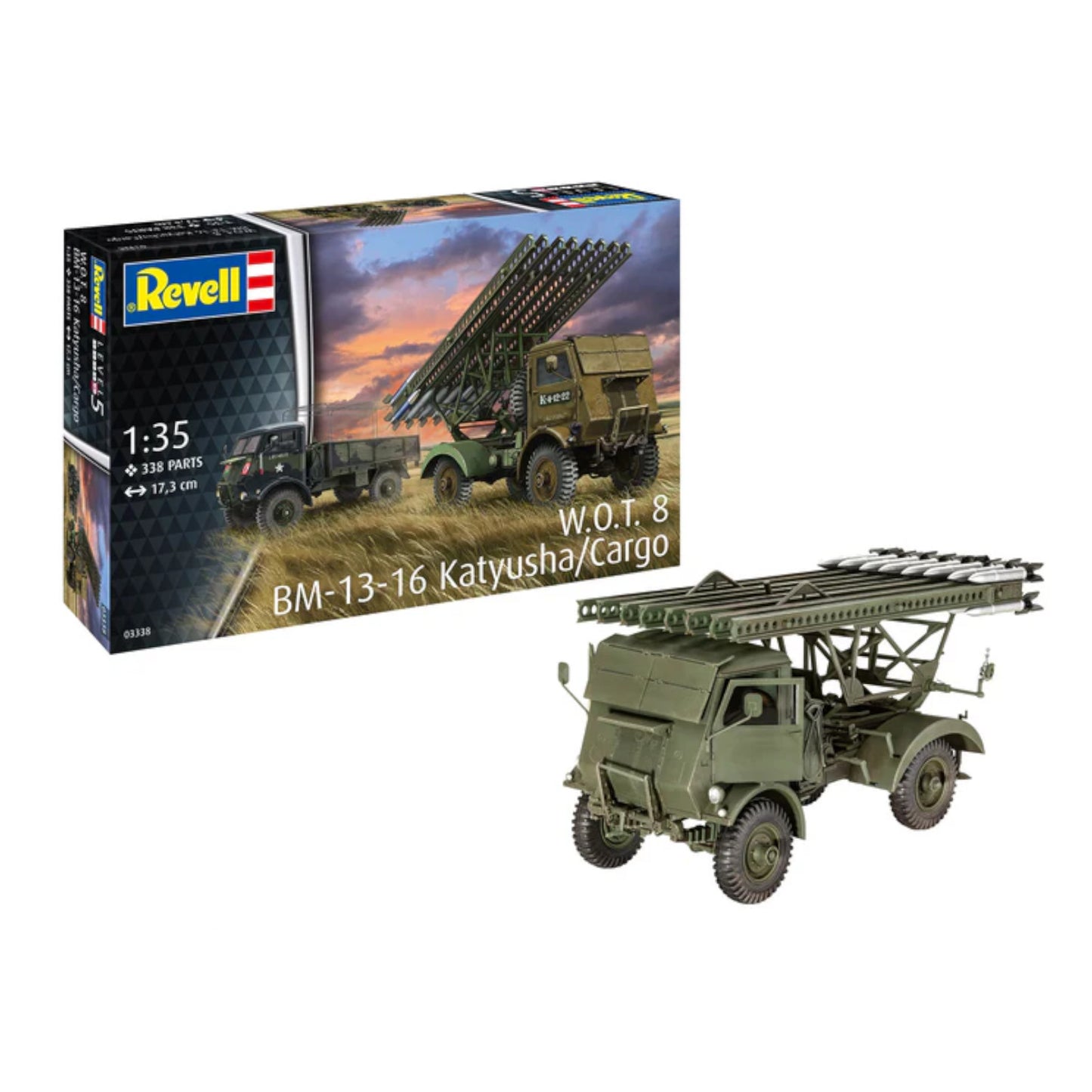 Revell W.O.T. 8 BM-13-16 Katyusha / Cargo Truck Model Kit 1:35 Soviet WW2 Rocket Launcher 03338