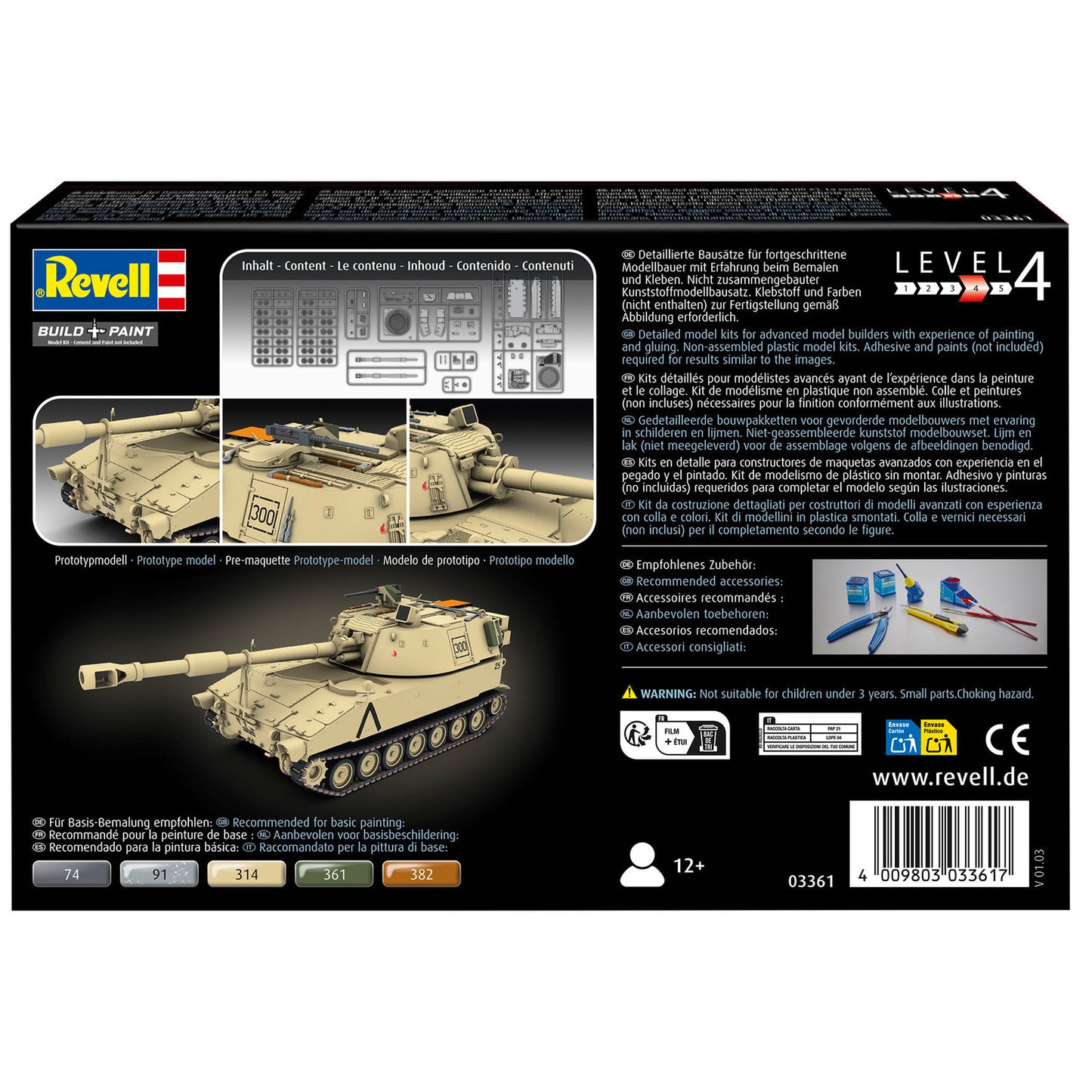 Revell M109 A2 Tank Model Kit 1:72