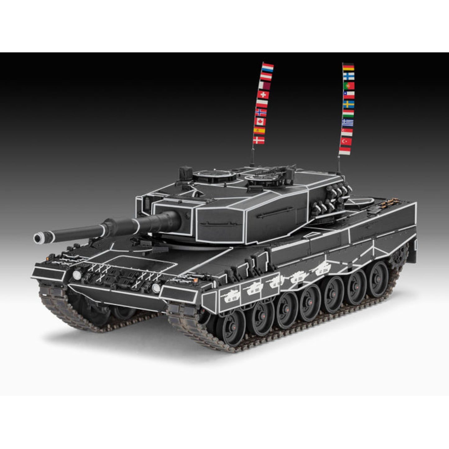 Revell Leopard 2A4 40th Anniversary Special Decoration Set Tank Model Kit 63368