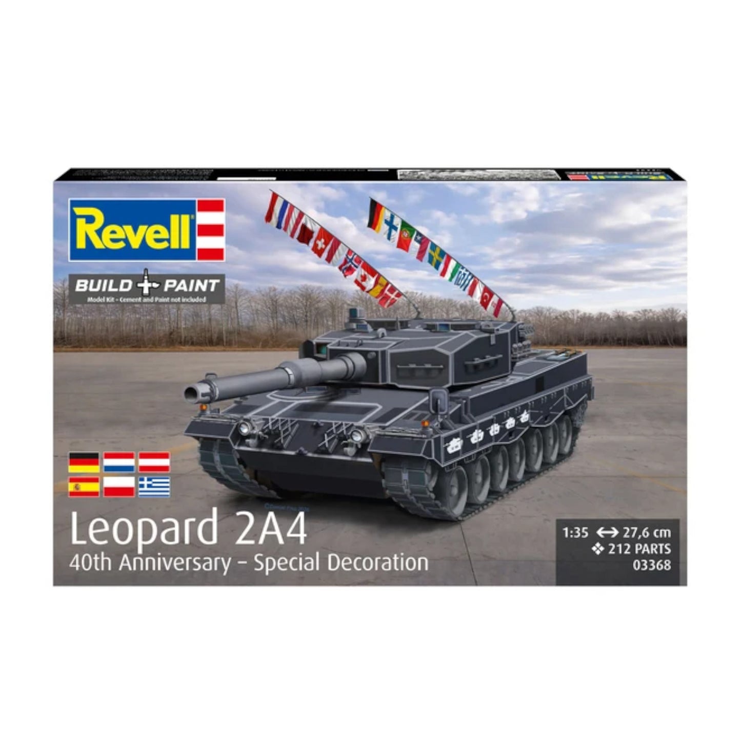 Revell Leopard 2A4 40th Anniversary Special Decoration Set Tank Model Kit 63368