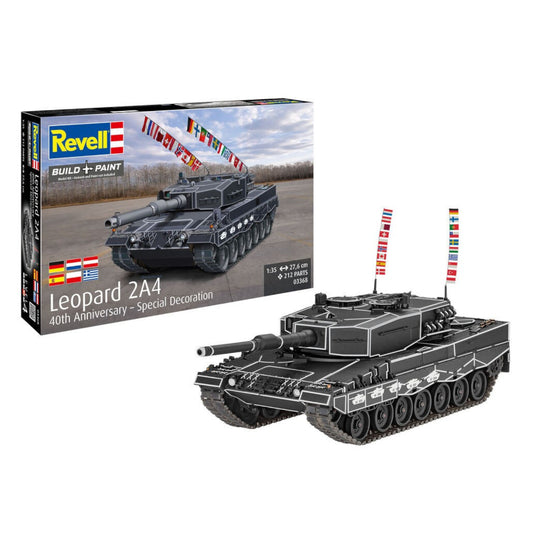 Revell Leopard 2A4 40th Anniversary Special Decoration Set Tank Model Kit 63368