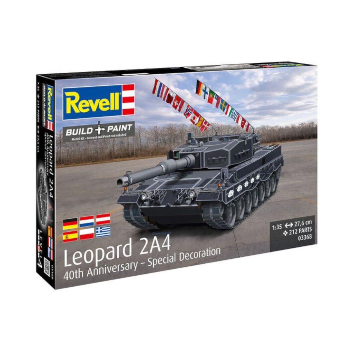 Revell Leopard 2A4 40th Anniversary Special Decoration Set Tank Model Kit 63368