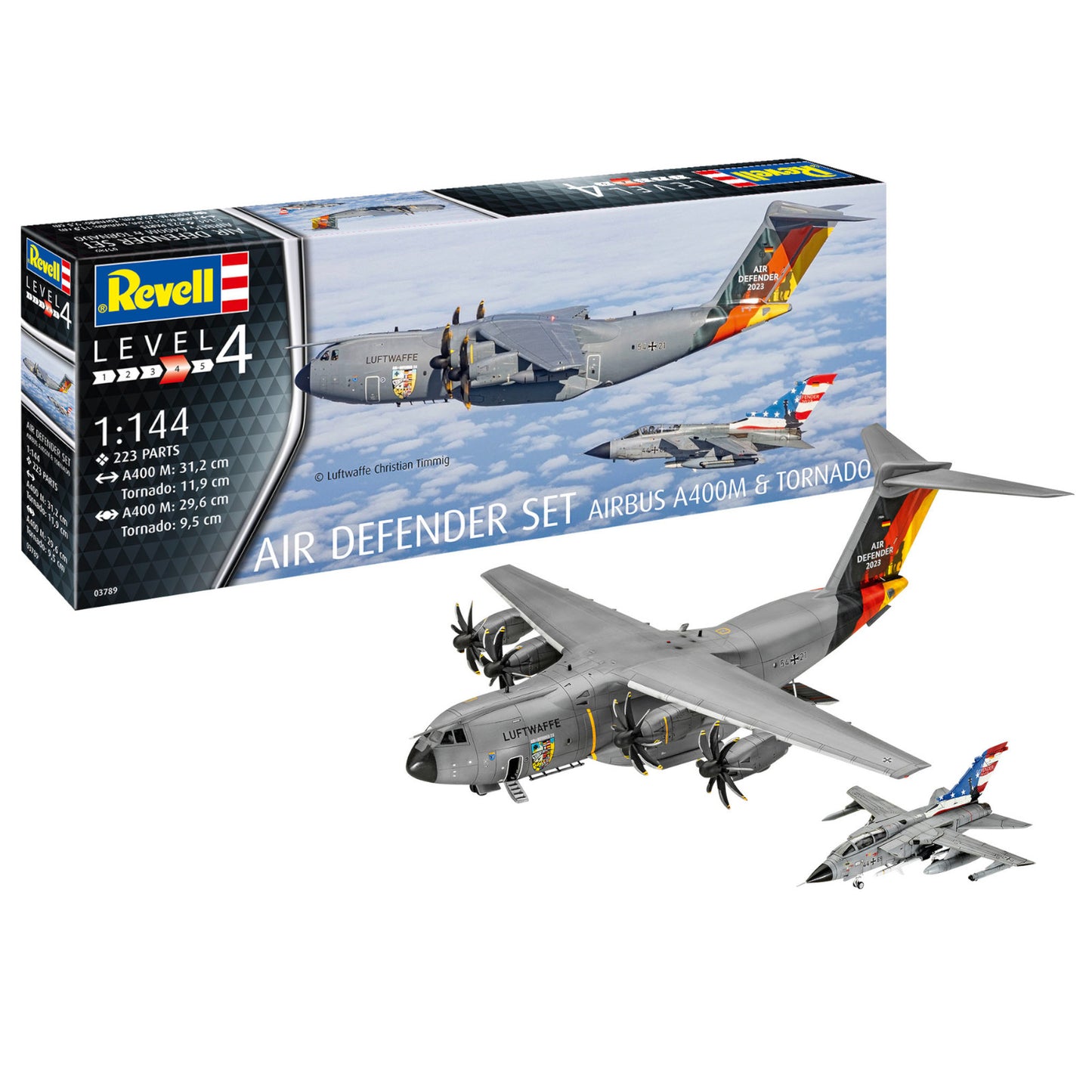 Revell Air Defender Set (Airbus A400M & Tornado) Plane Model Kit 1:145