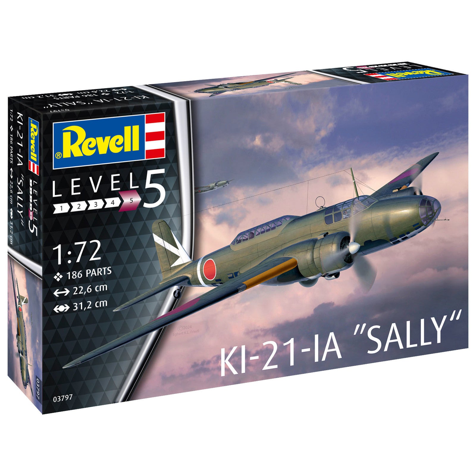 Revell Mitsubishi Ki-21-la "Sally" Plane Model Kit WW2 Japanese Bomber Alternate 10