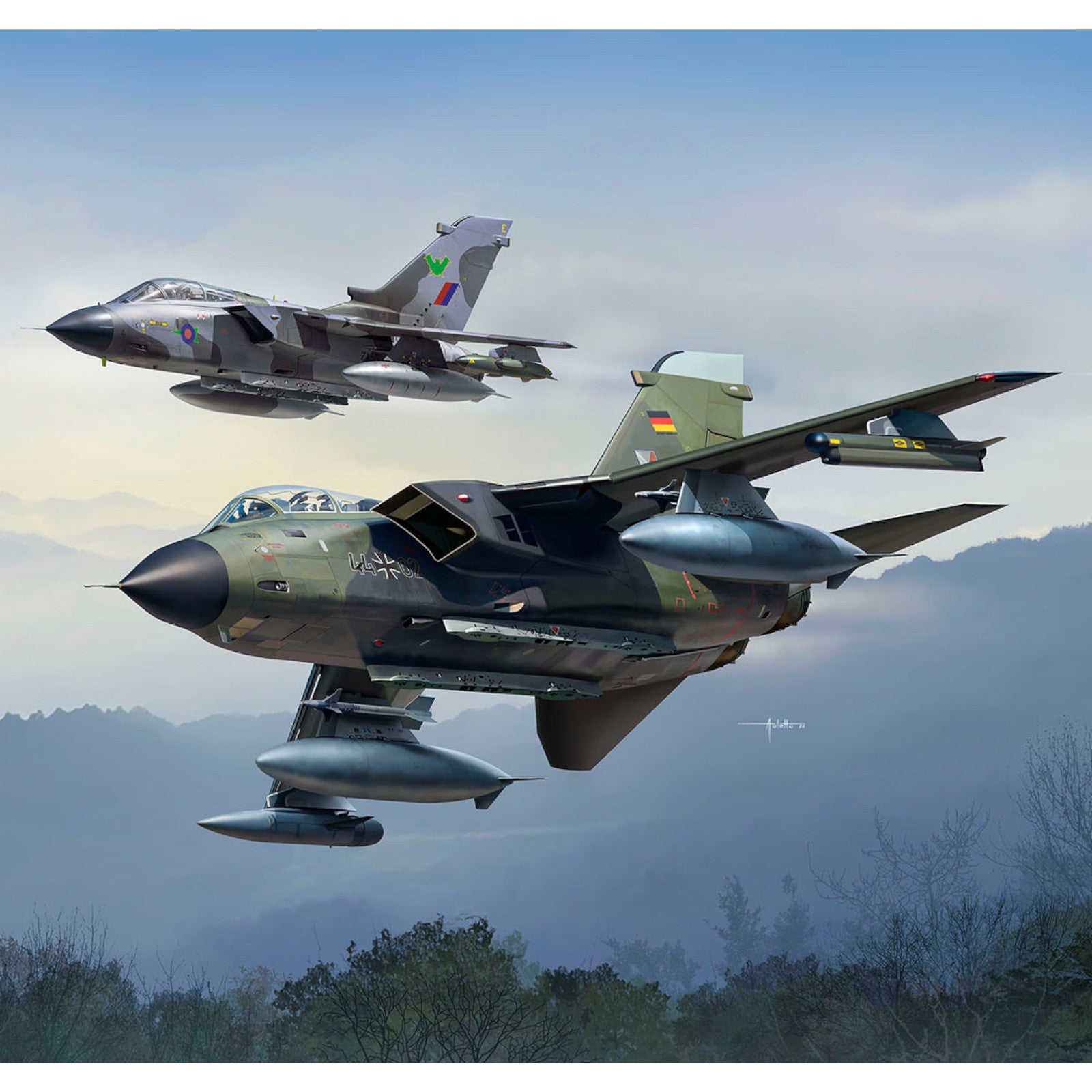 Revell Tornado Twin Pack 50th Anniversary Panavia Tornado Plane Model Kit 1:72 Alternate 1