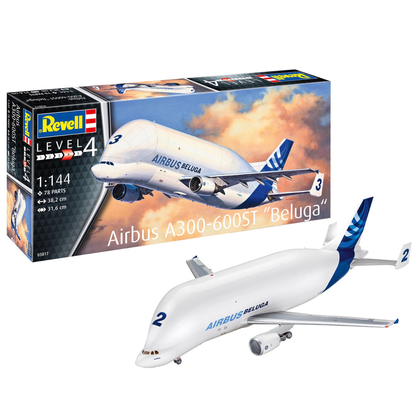 Revell Airbus A300-600ST "Beluga" Plane Model Kit 1:144