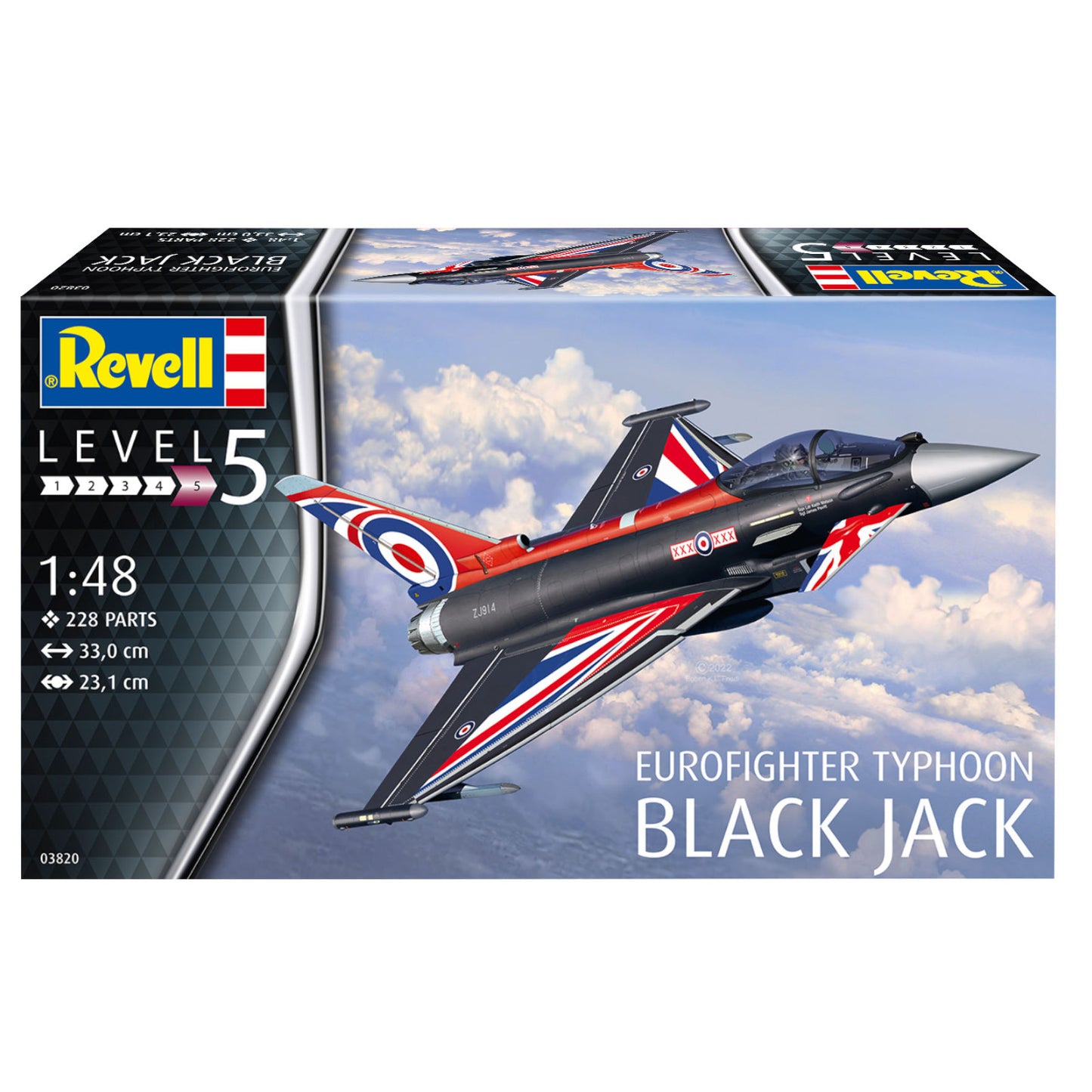Revell Eurofighter Typhoon Black Jack 1:48 Plane Model Kit Fighter Jet Aircraft 03820