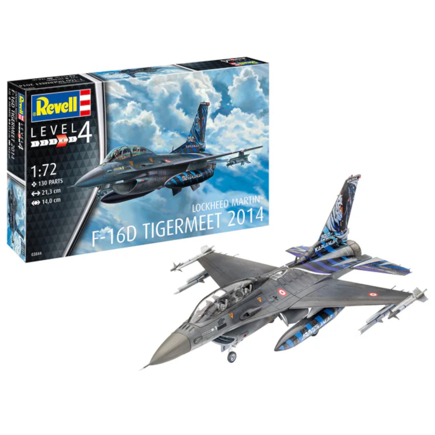 Revell Lockheed Martin F-16D Tigermeet 2014 Turkish Air Force Fighter Jet Model Kit 03844