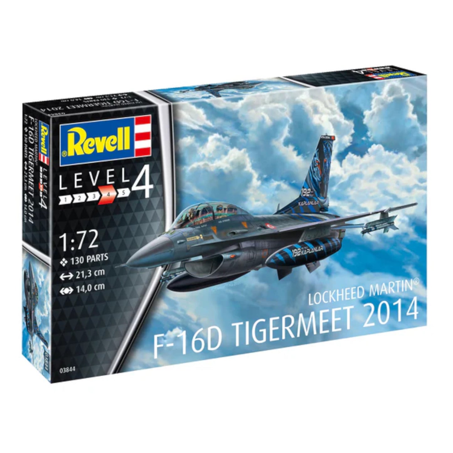 Revell Lockheed Martin F-16D Tigermeet 2014 Turkish Air Force Fighter Jet Model Kit 03844