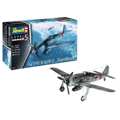 Revell Fw190 A-8/R-2 Sturmbock 1:32 Plane Model Kit WW2 German Plane 03874