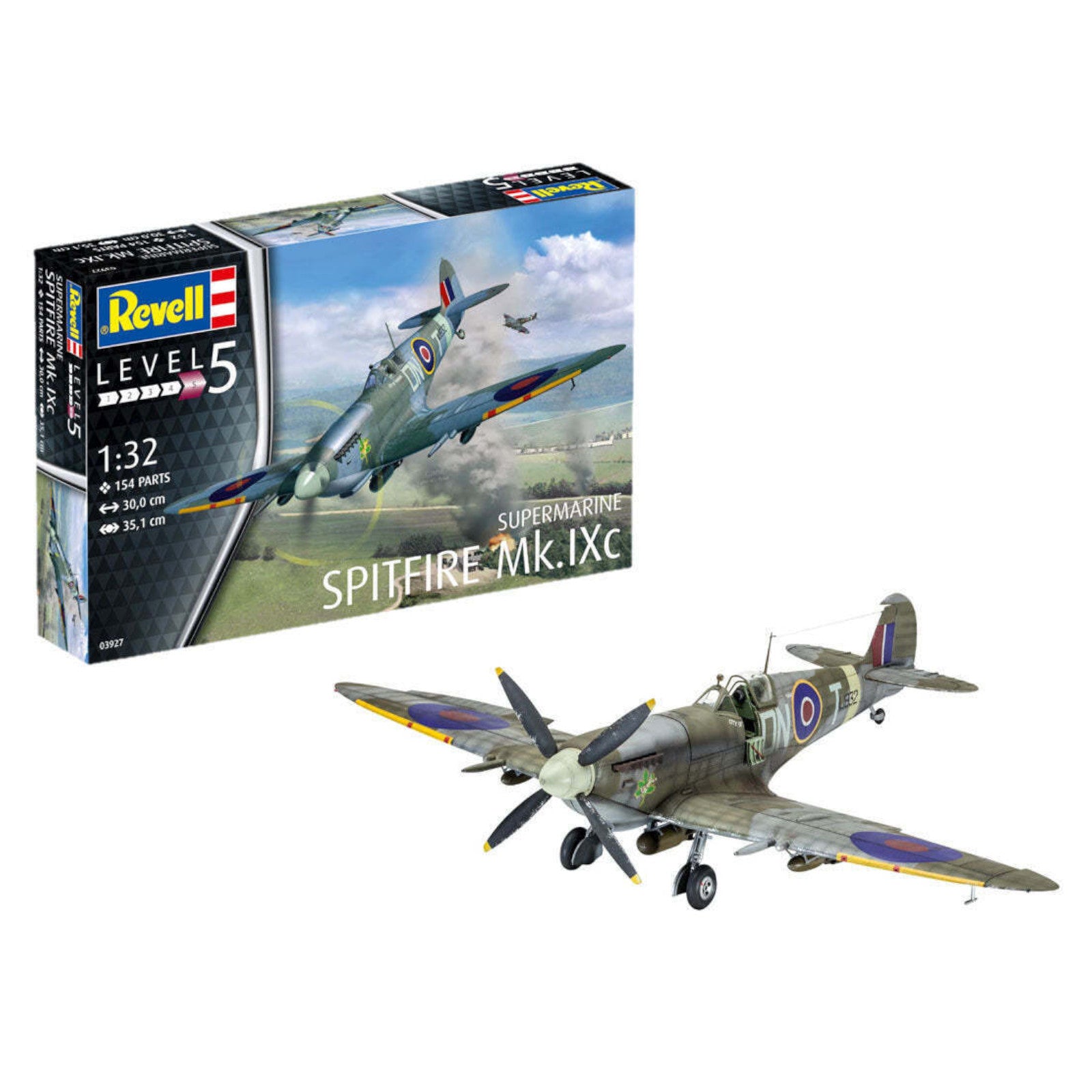 Revell Supermarine Spitfire Mk.Ixc 1:32 Plane Model Kit RAF WW2 03927