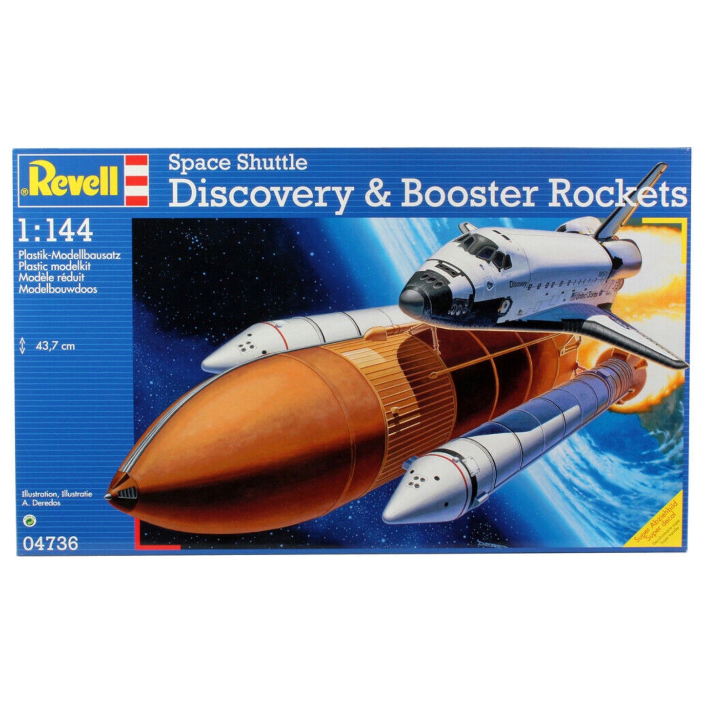 Revell Space Shuttle Discovery Booster Rockets 1:144 Spacecraft Model Kit NASA 04736 Alternate 3