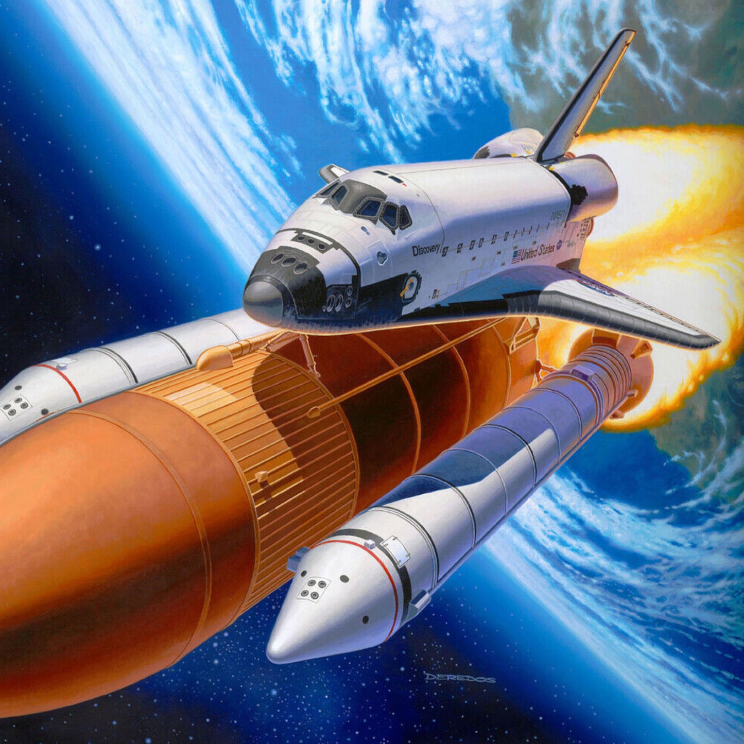 Revell Space Shuttle Discovery Booster Rockets 1:144 Spacecraft Model Kit NASA 04736 Alternate 4