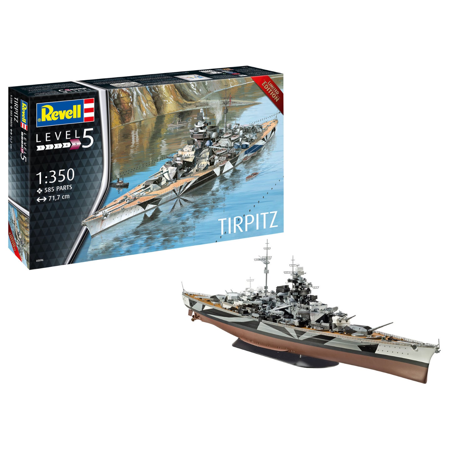 Revell German Battleship "Tirpitz" Warship Model Kit 1:350