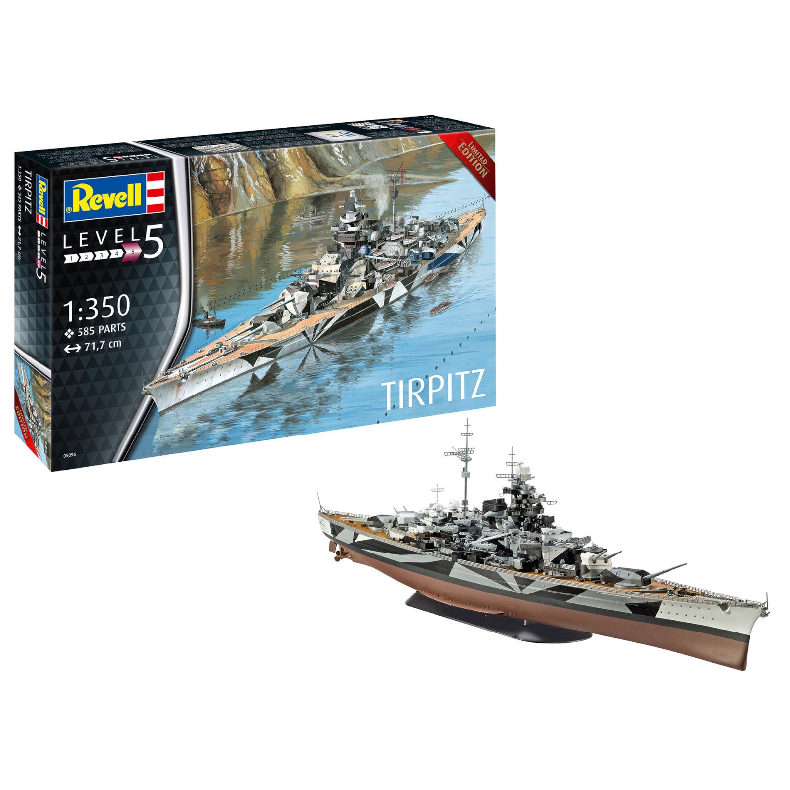 Revell German Battleship "Tirpitz" Warship Model Kit 1:350