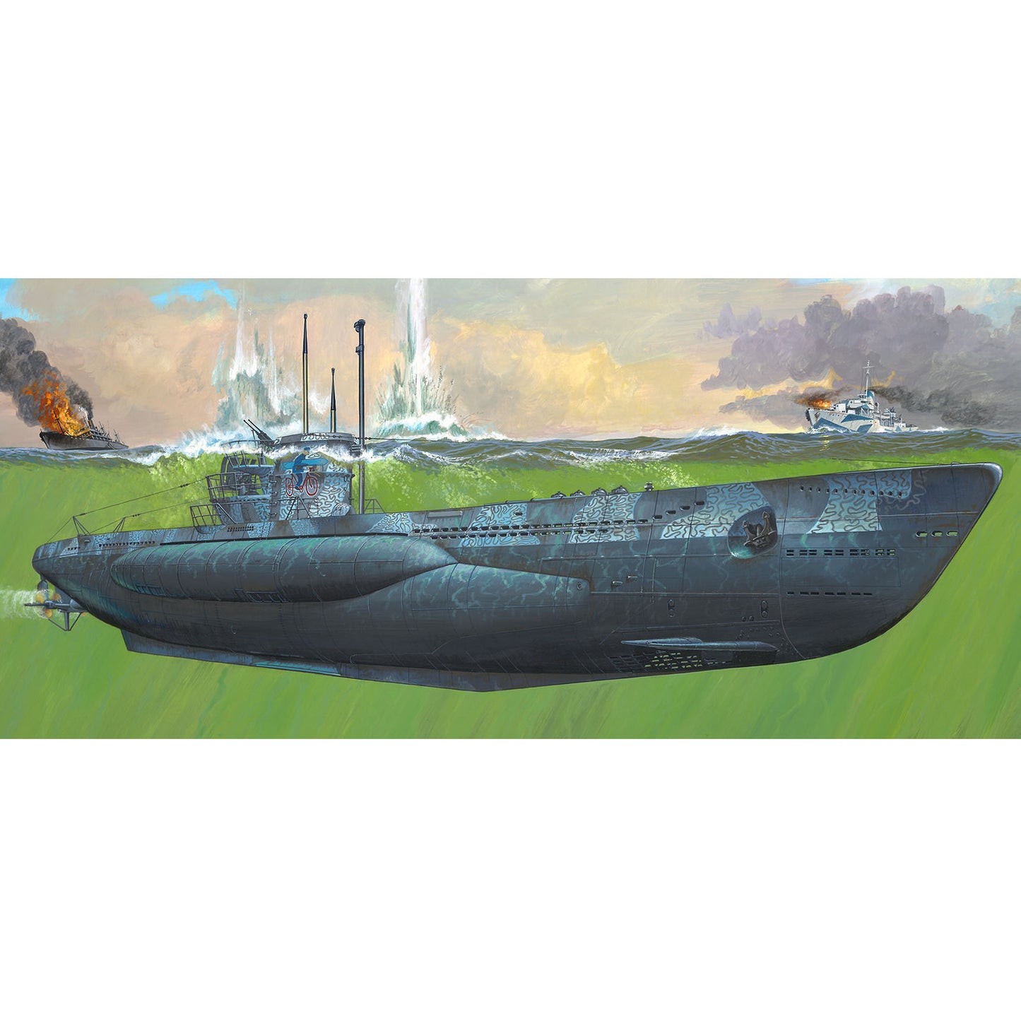 Revell German Submarine Type VII C-41 WW2 U-Boat Model Kit 1:72