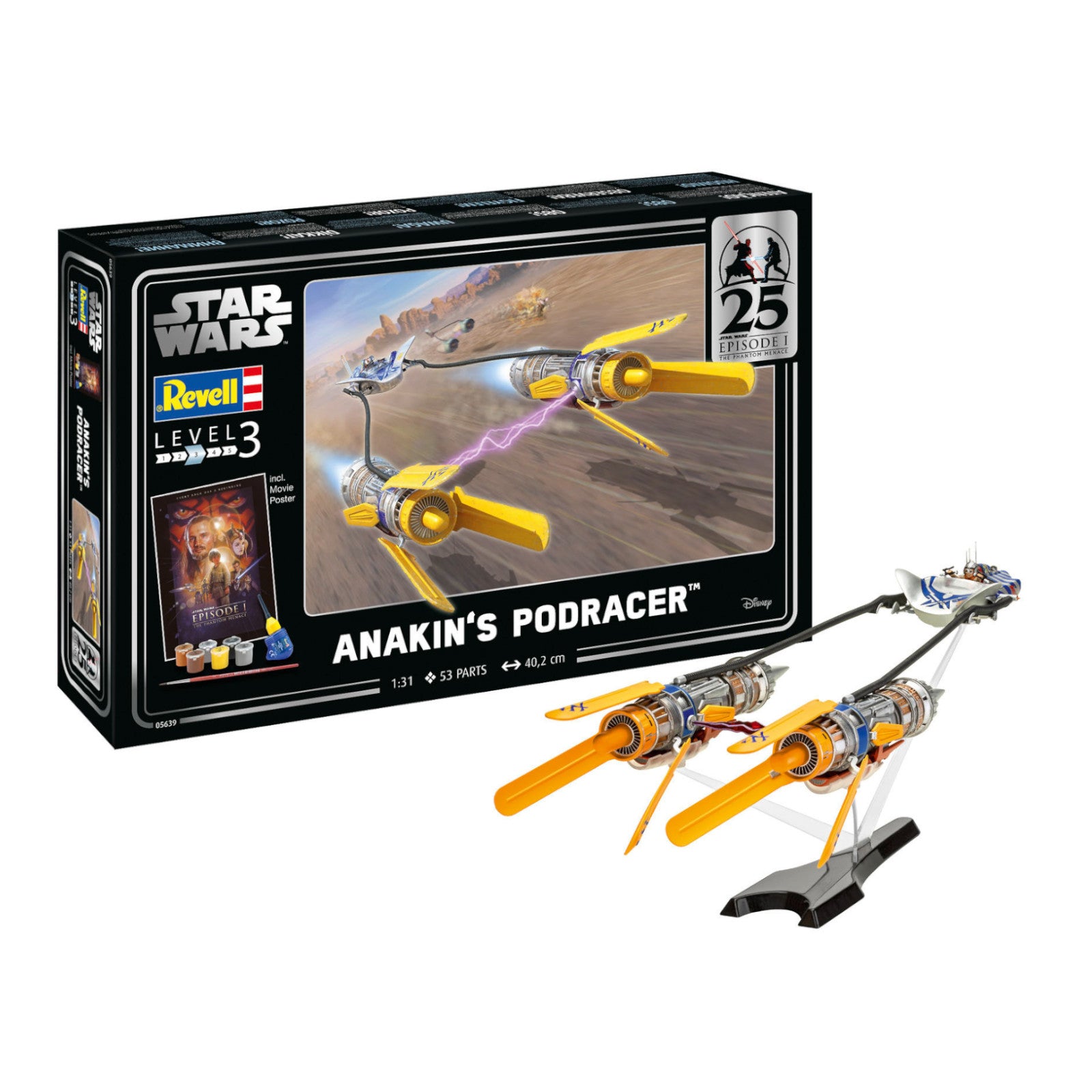 Revell Gift Set Anakin's Podracer: EP1 25th Anniv. Star Wars Spacecraft Model Kit 1:31