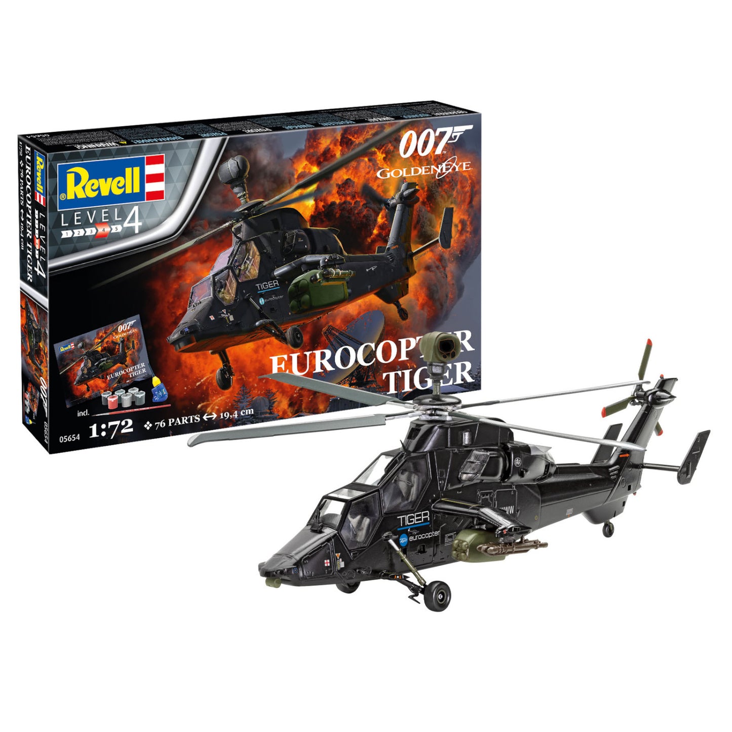 Revell James Bond Eurocopter Tiger Gift Set Helicopter Model Kit 007 Goldeneye