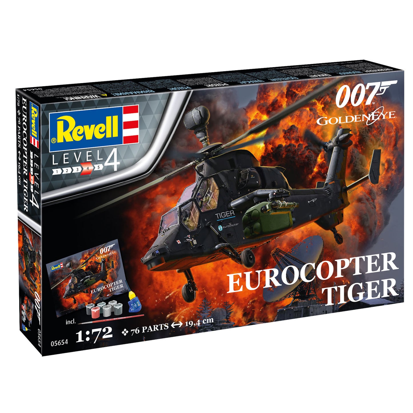 Revell James Bond Eurocopter Tiger Gift Set Helicopter Model Kit 007 Goldeneye Alternate 11