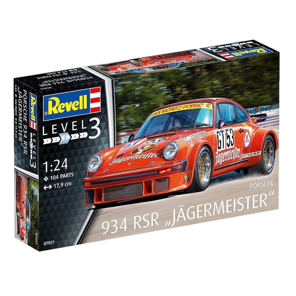 Revell Porsche 934 RSR Jagermeister GT Race Car Model Kit 07031