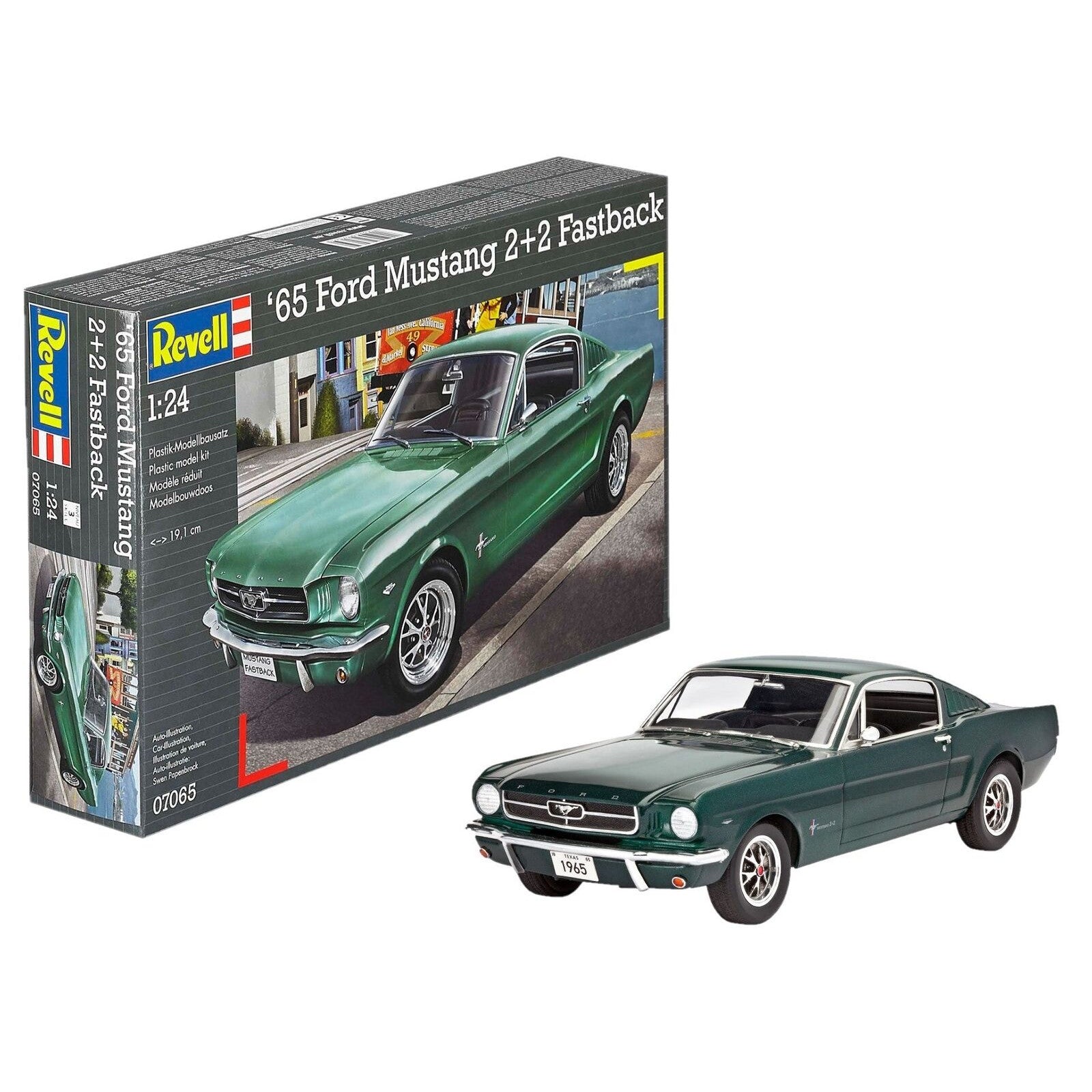 Revell 1965 Ford Mustang 2+2 Fastback 1:24 Car Model Kit First Pony Car 07065