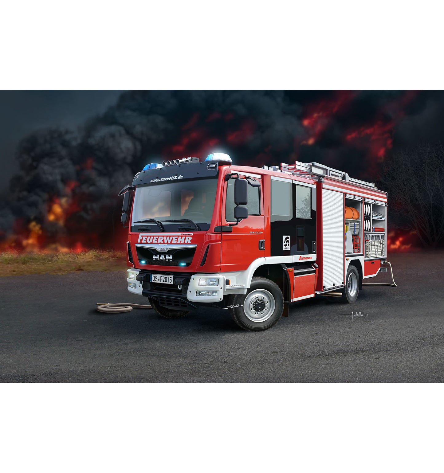 Revell MAN TGM / Schlingmann HLF 20 VARUS 4x4 1:24 Kit de modèle de camion