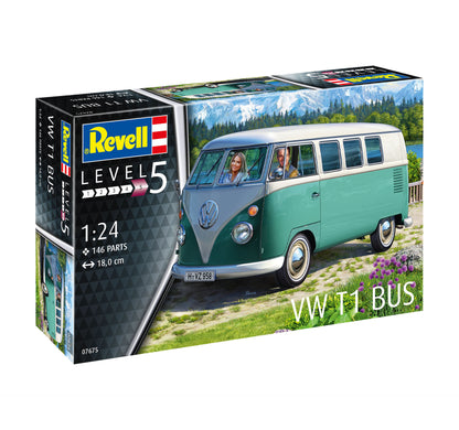 Revell Kit de construction de modèle de bus Volkswagen T1 Bus 1:24