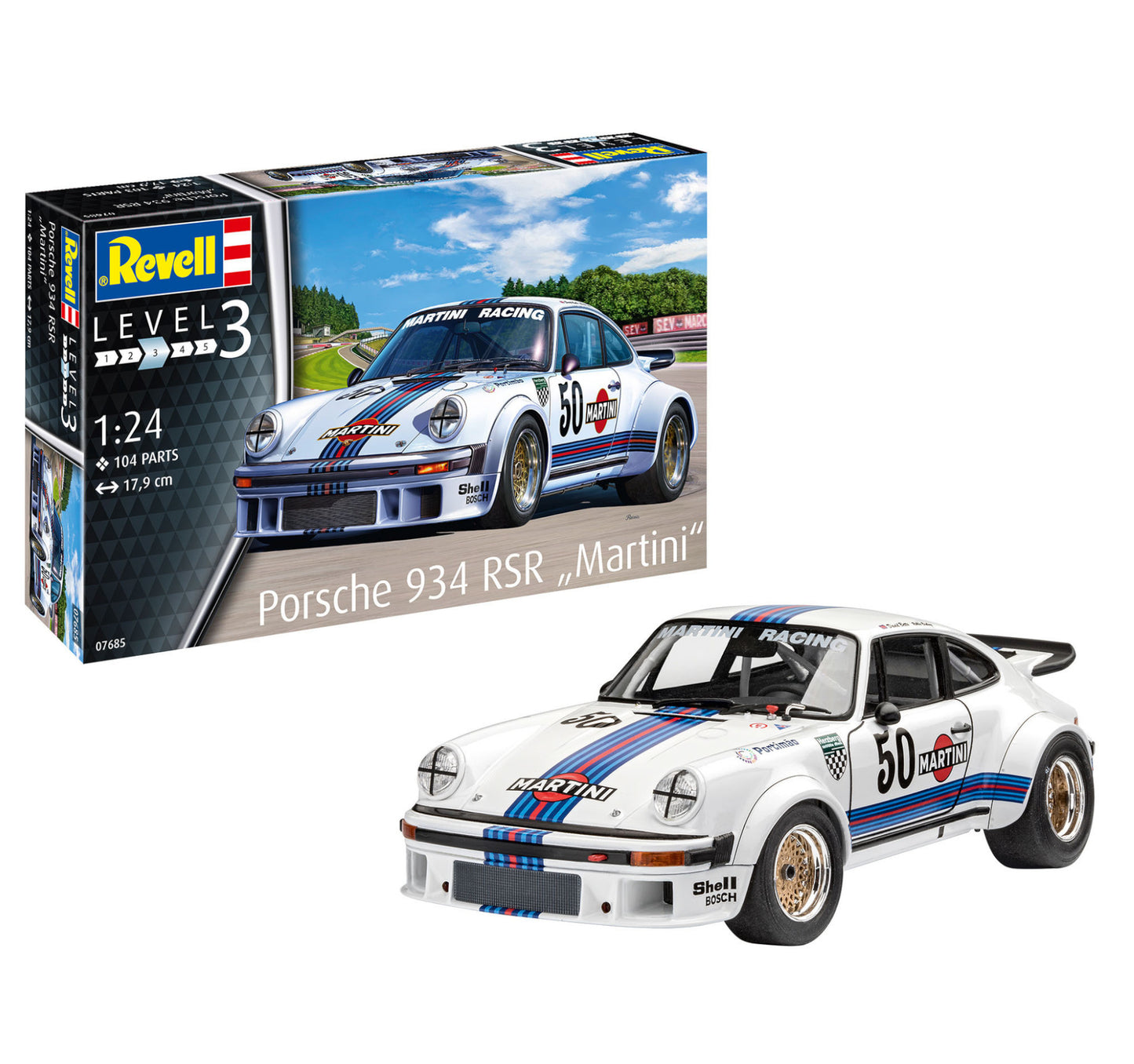 Revell Porsche 934 RSR Martini 1:24 Car Model Kit 07685