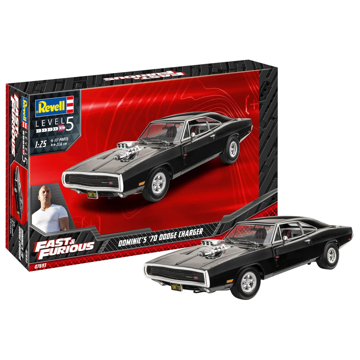 Revell Fast & Furious 1970 Dodge Charger 1:25 Car Model Kit Dominic Toretto 07693 Alternate 1
