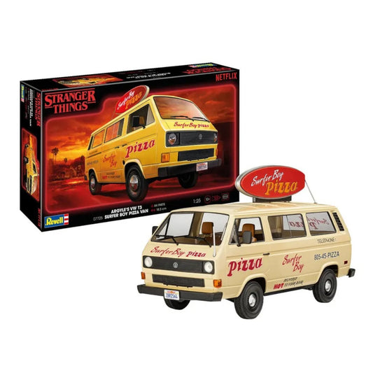 Revell Argyle’s VW T3 Surfer Boy Pizza Van Stranger Things Model Kit 1:25