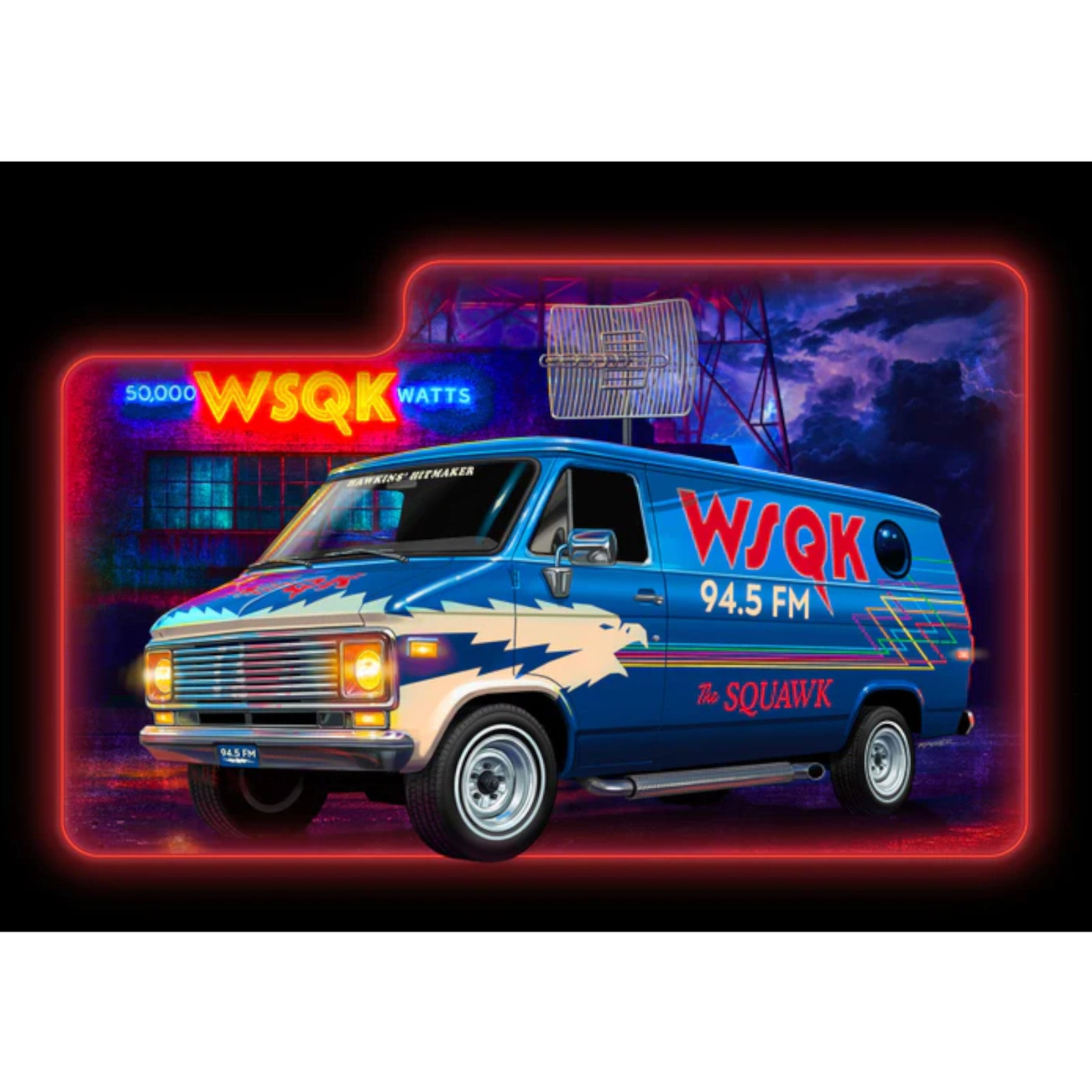 Revell Stranger Things GMC WSQK Squawk Van 07732 3D Puzzle Alternate 7