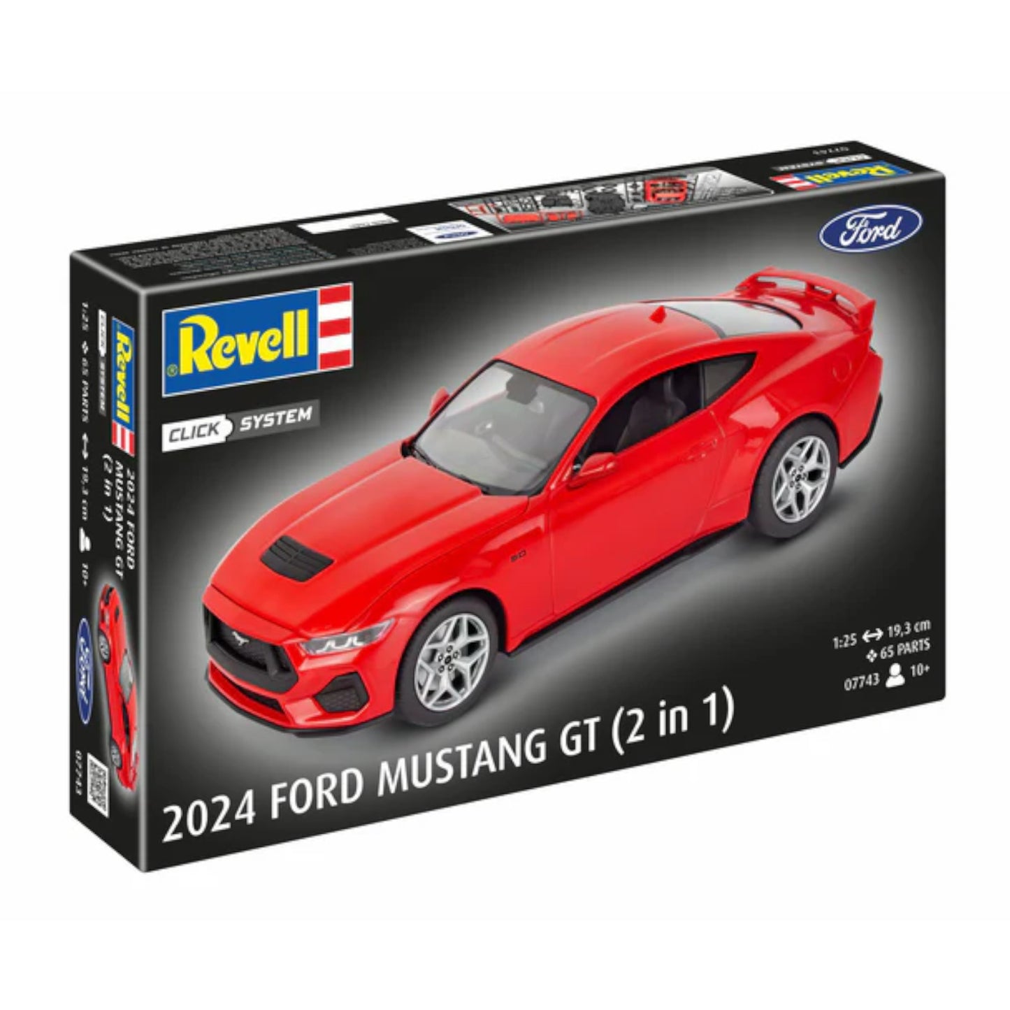 Revell 2024 Ford Mustang GT 2 in 1 Click System Car Model Kit 07743