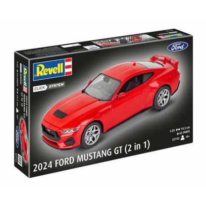 Revell 2024 Ford Mustang GT 2 in 1 Click System Car Model Kit 07743