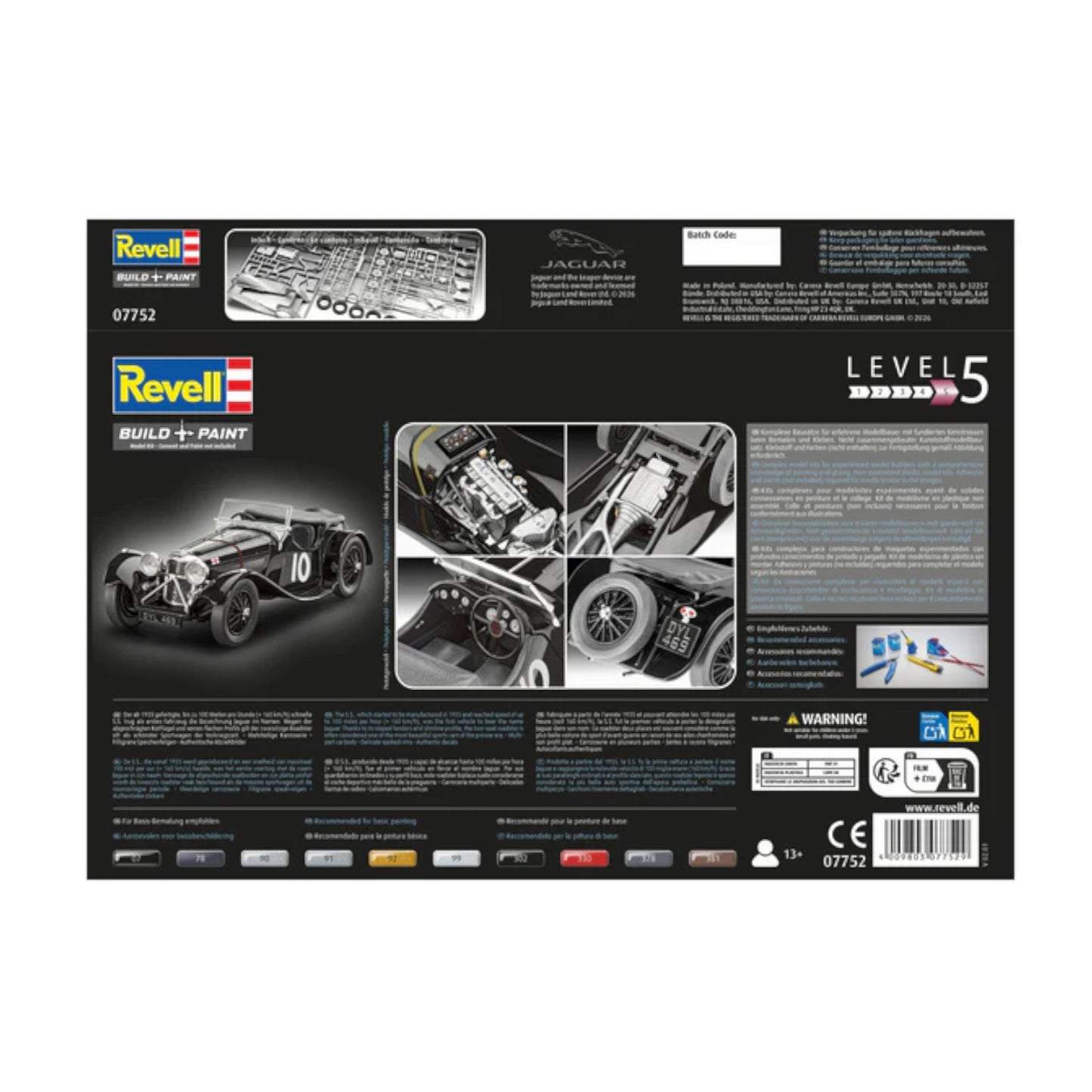 Revell Jaguar S.S. 100 Classic Car 07752 3D Puzzle Alternate 3