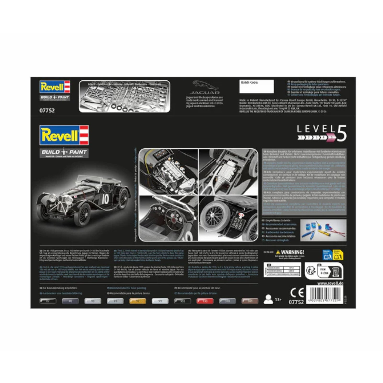 Revell Jaguar S.S. 100 Classic Car 07752 3D Puzzle Alternate 3
