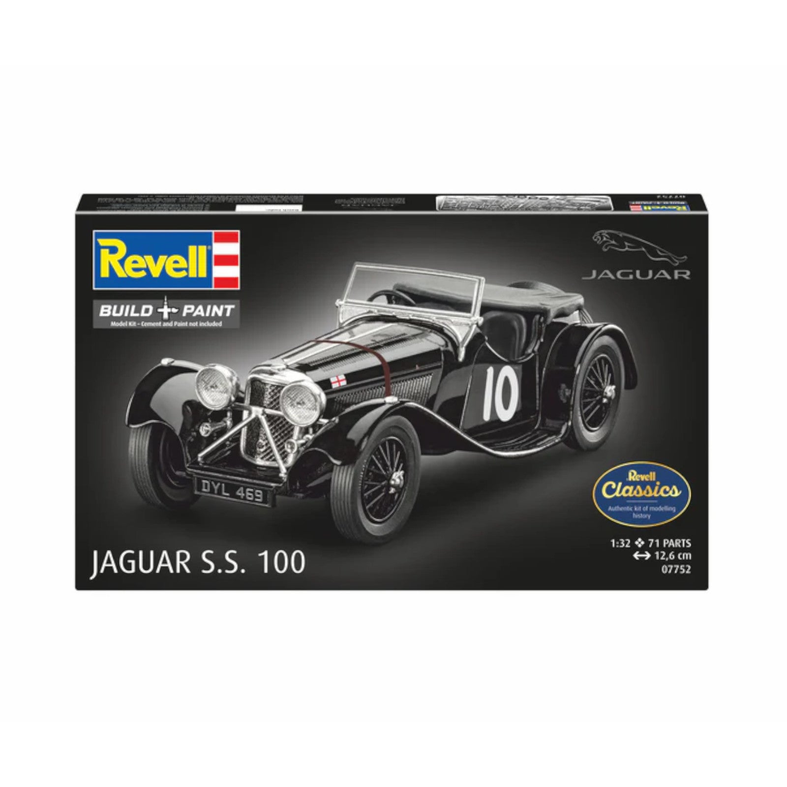 Revell Jaguar S.S. 100 Classic Car 07752 3D Puzzle Alternate 4