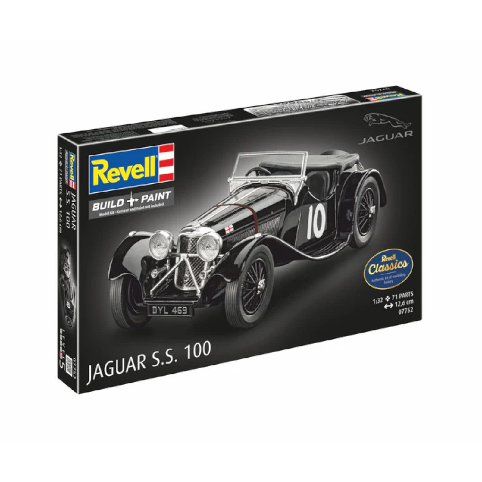 Revell Jaguar S.S. 100 Classic Car 07752 3D Puzzle Alternate 5