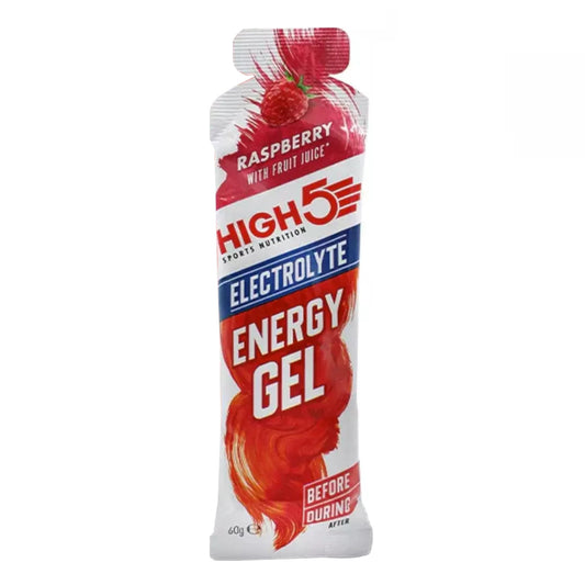 High5 Energy Gel Electrolyte Raspberry Replenish Lost Minerals Single Sachet