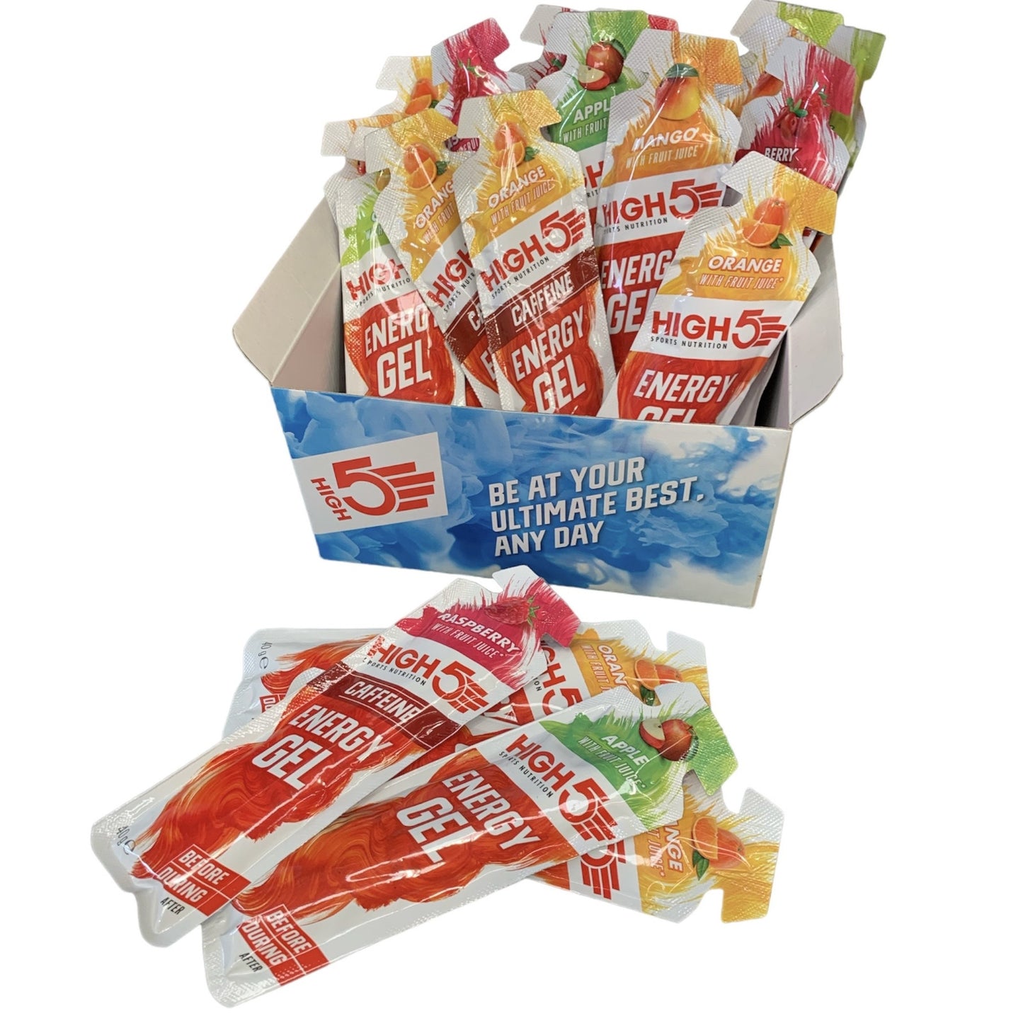 High5 Energy Gel Mixed Flavour Box of 20 (40g Gel Sachets)