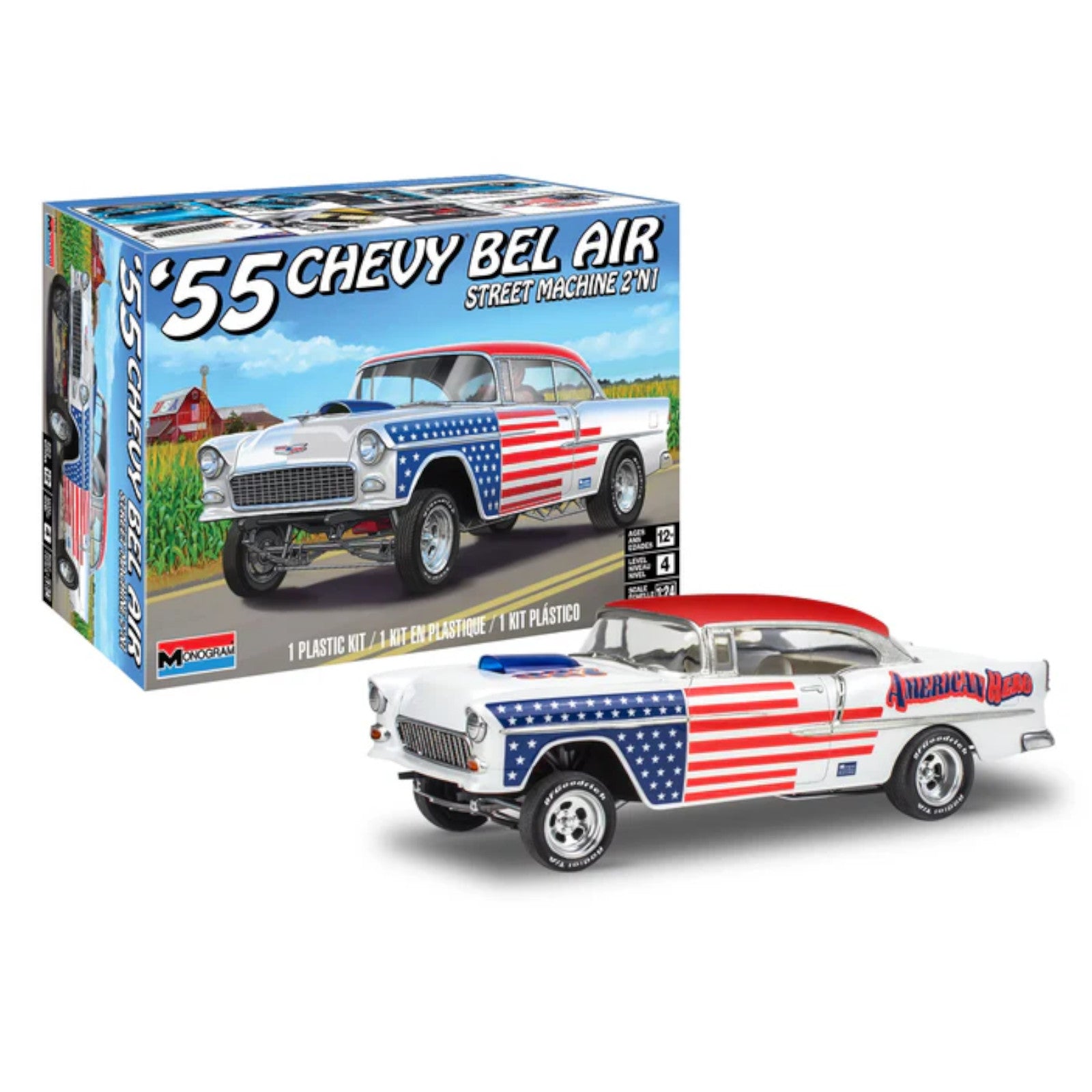 Revell 1955 Chevy Bel Air Street Machine 2N1 Car Model Kit