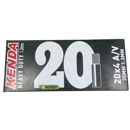 Kenda Heavy Duty 1.3mm E-Ready 20 x 4.0 20 Inch Schrader Valve Bike Inner Tube Alternate 1