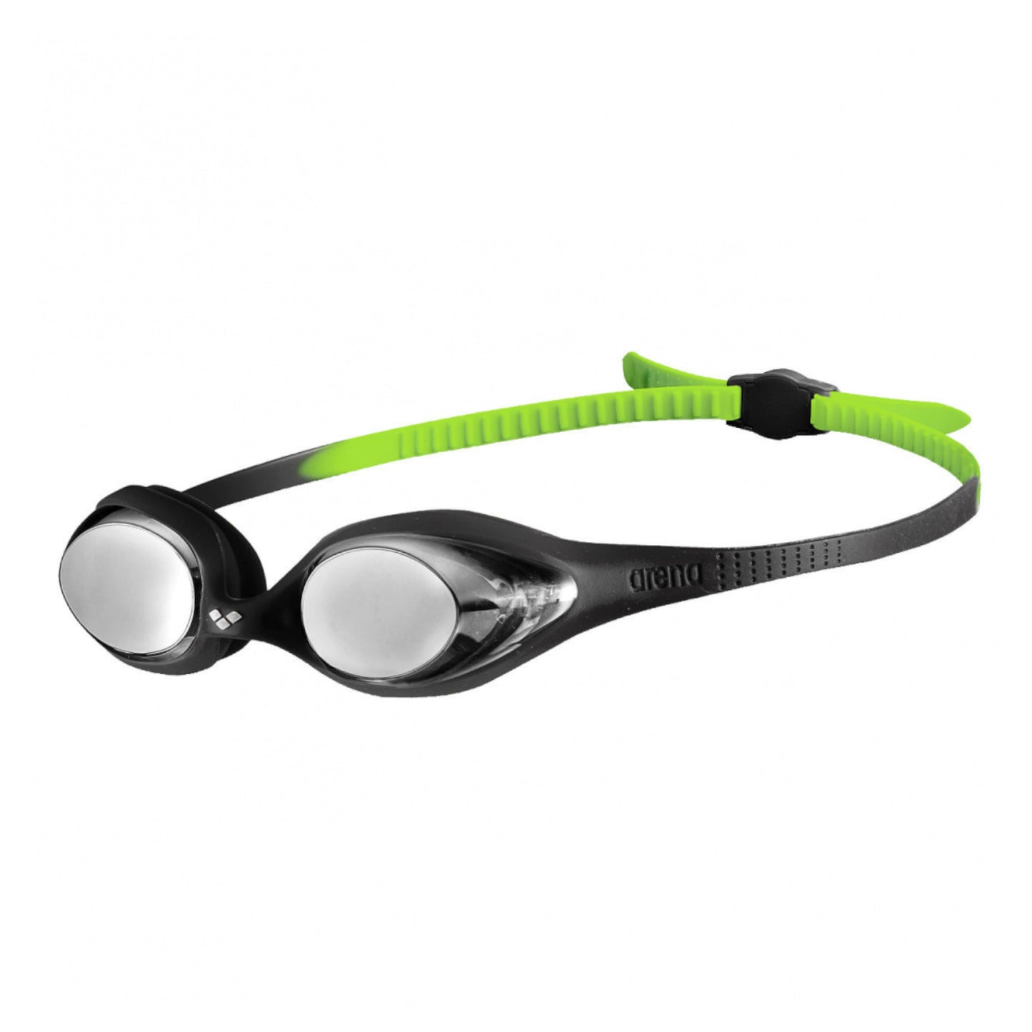 Arena Spider Junior Mirror Training Black Silver Green Kid's Swimming Goggles