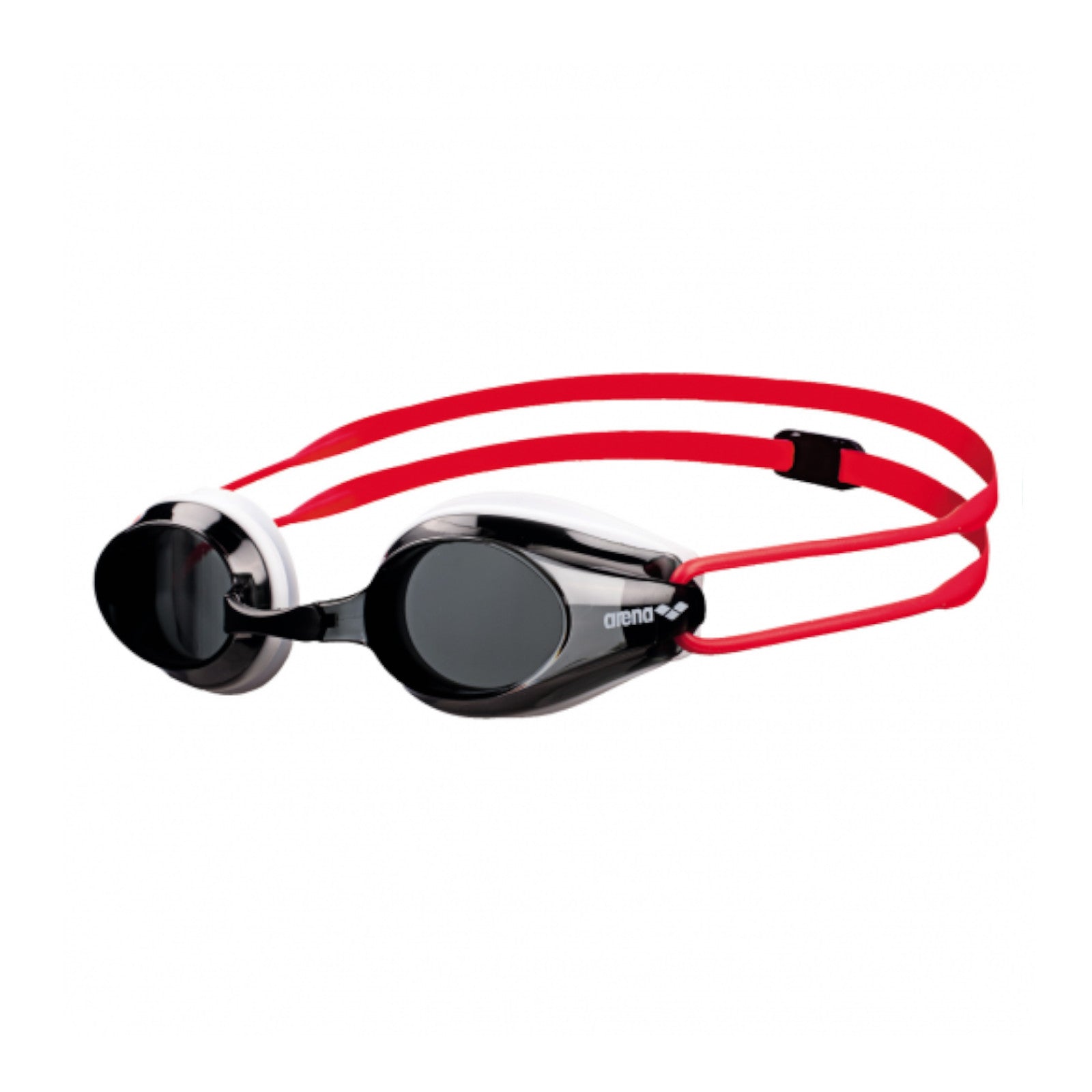 Arena Tracks Junior Racing Smoke White Red Kid's Swimming Goggles