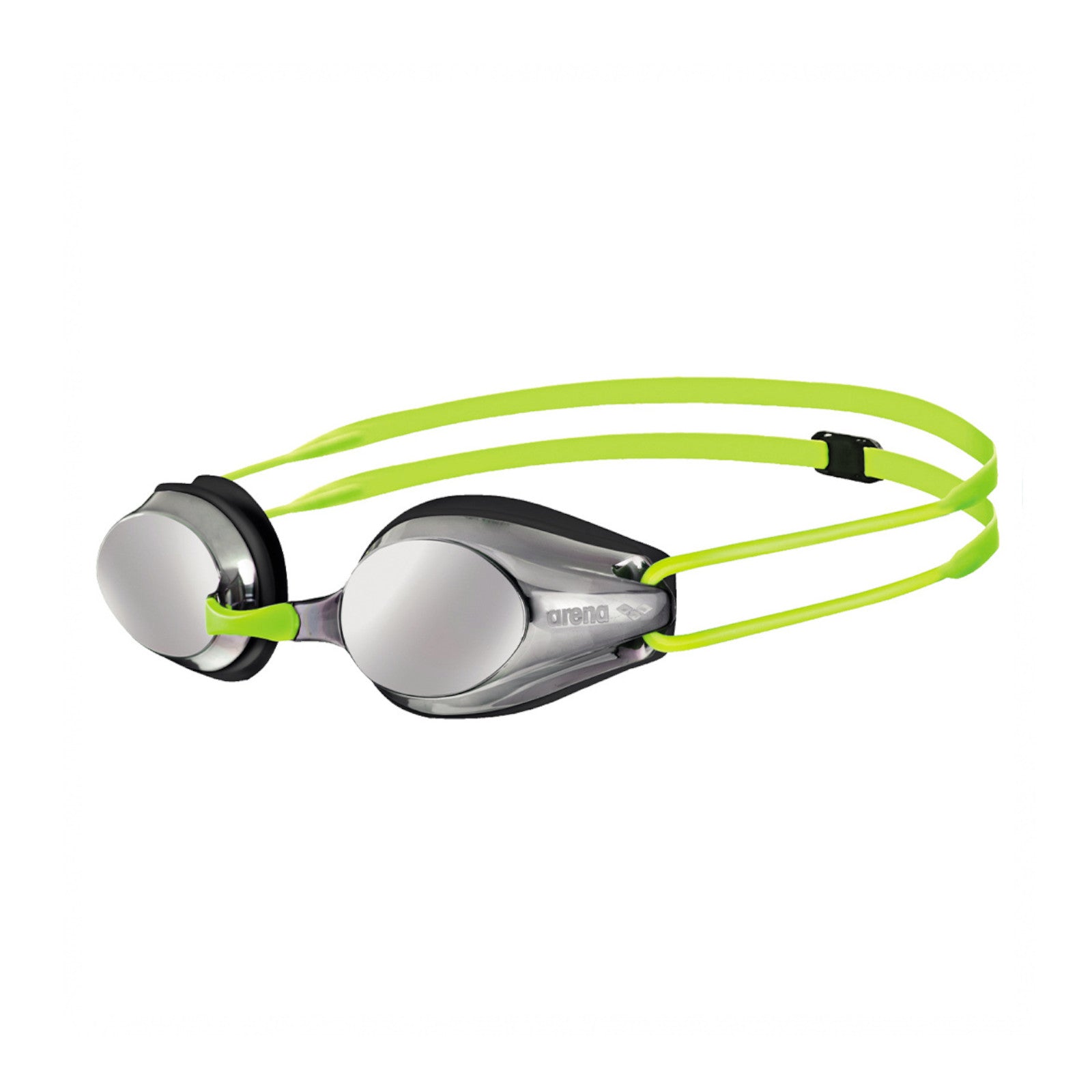 Arena Tracks Junior Mirror Racing Silver Black Fluo Yellow Kid's Swimming Goggles