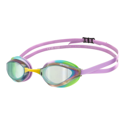 Arena Python Mirror Racing Green Violet Green Men's Swimming Goggles