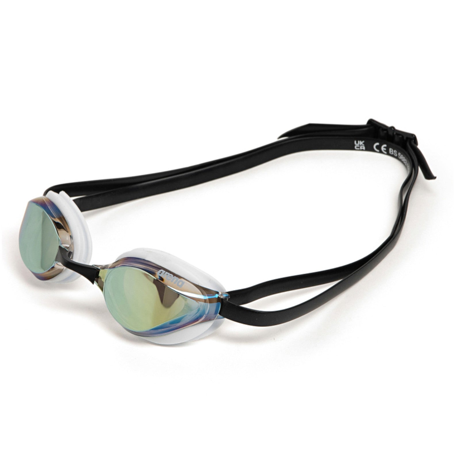 Arena Python Mirror Racing Gold White Black Men's Swimming Goggles