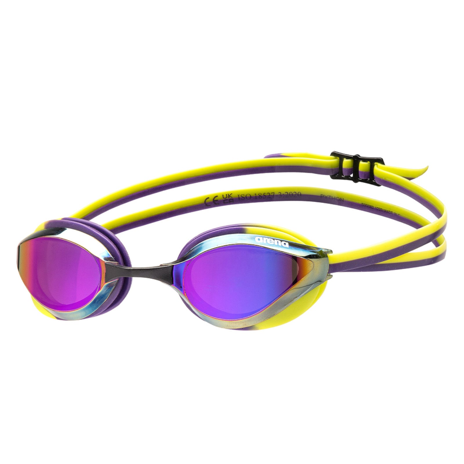 Arena Python Mirror Racing Violet Plum Artic Lime Men's Swimming Goggles