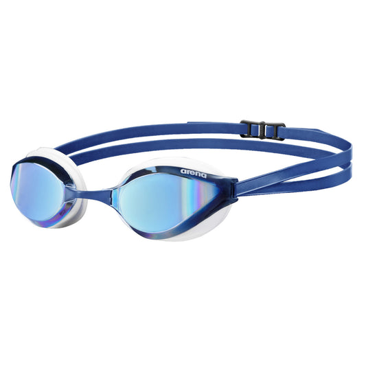 Arena Python Mirror Racing Blue Mirror White Men's Swimming Goggles