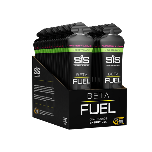 SIS Beta Fuel +Electrolyte Sports Energy Gels - Raspberry and Lemon 60ml Multipack