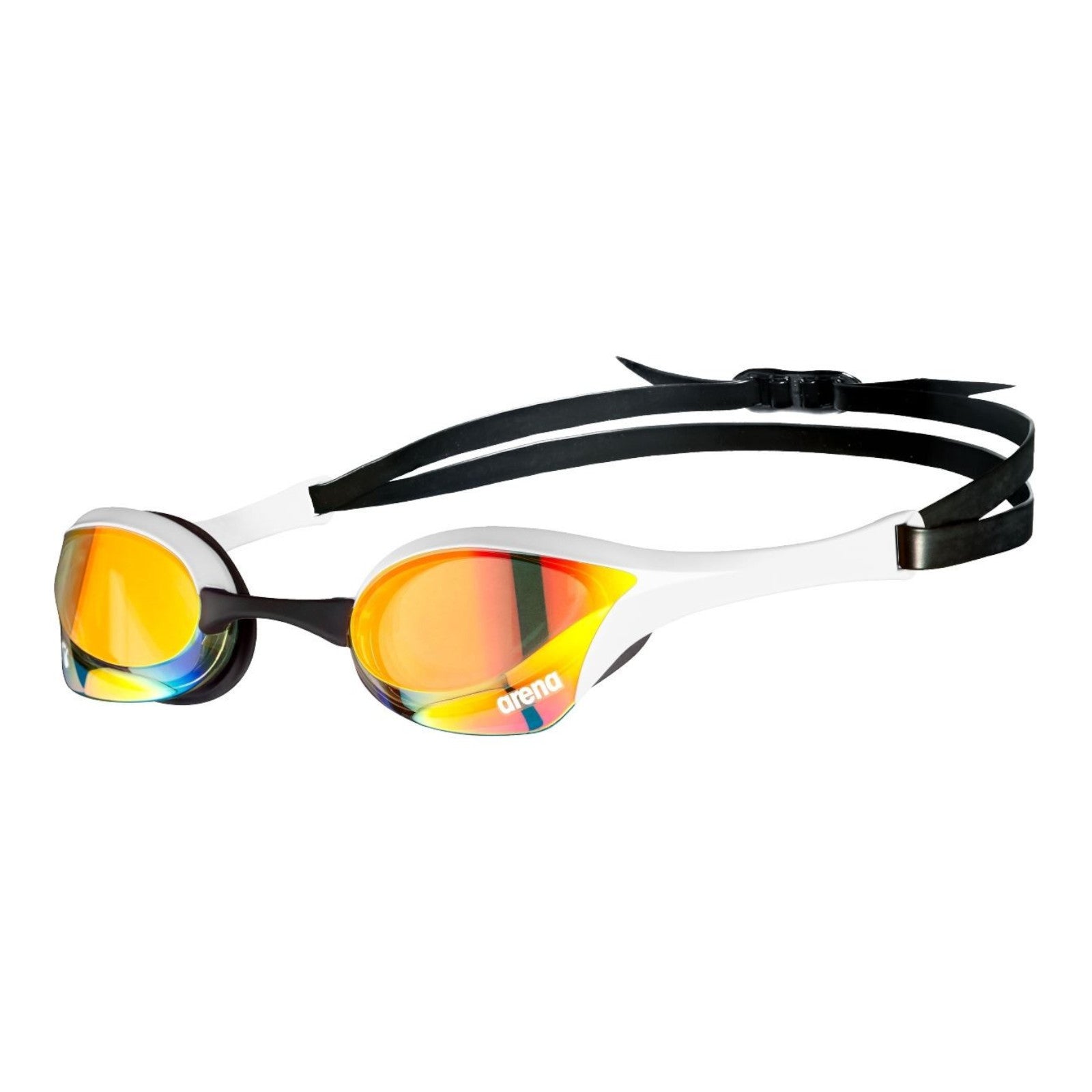 Arena Cobra Ultra Swipe Mirror Racing Yellow Copper White Men's Swimming Goggles